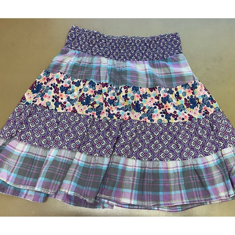 Mossimo Supply Co Patchwork Skirt Medium Boho Coastal Peasant Bandana Cotton